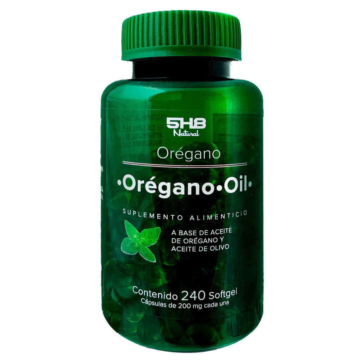 5H8 Aceite de Orégano con Aceite de Olivo - 240 Cápsulas