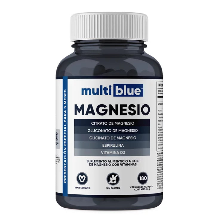 Multiblue Magnesio Triple Acción (180 Cápsulas) - Tratamiento 3 Meses